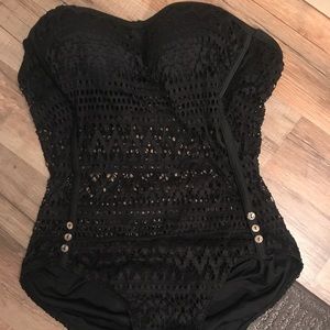 Black one piece swimsuit